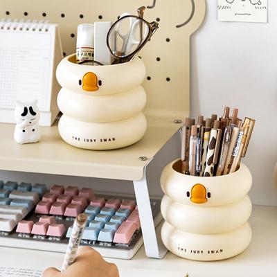 Creative Cute Pen Holder, Children's Stationery Storage Box, Student Desktop Pen Box, Desk Storage Rack, Girls' Office Bucket