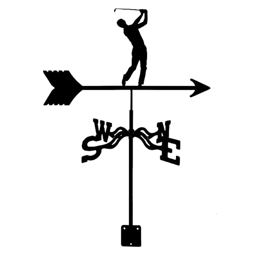 

Флюгеры для двора Тема гольфа Садовая ветряная мельница Дизайн гольфа Металл с защитой от ржавчины Указатель направления Ветряная мельница Крепление на крышу для патио CHINA