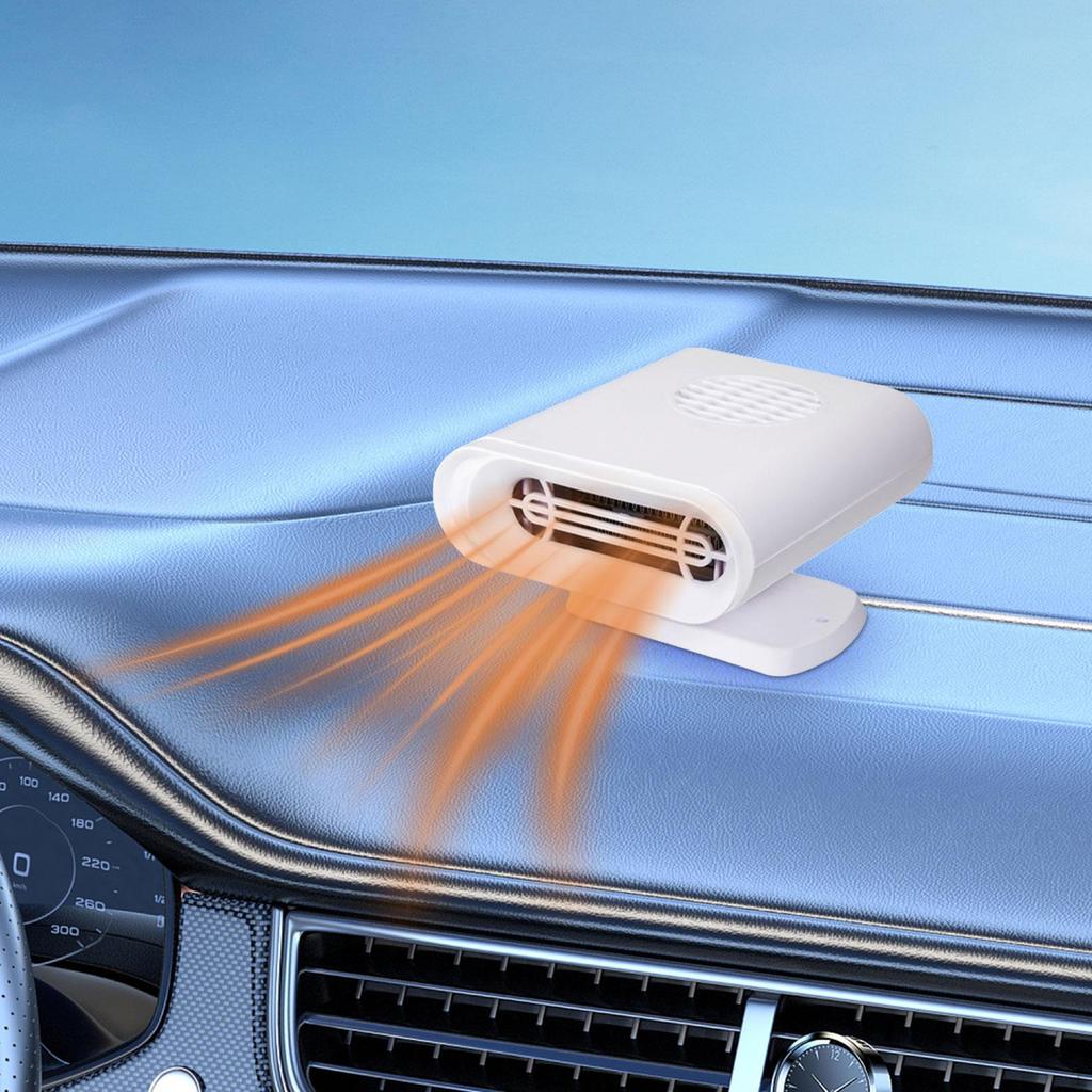 Car Fan Heater Windshield Defogger White Degree Rotation Window Defroster for Accessories