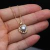 Real Freshwater Pearl Heart Pendant For Women,Cute White Natural Pearl Necklace Wedding Birthday Gifts