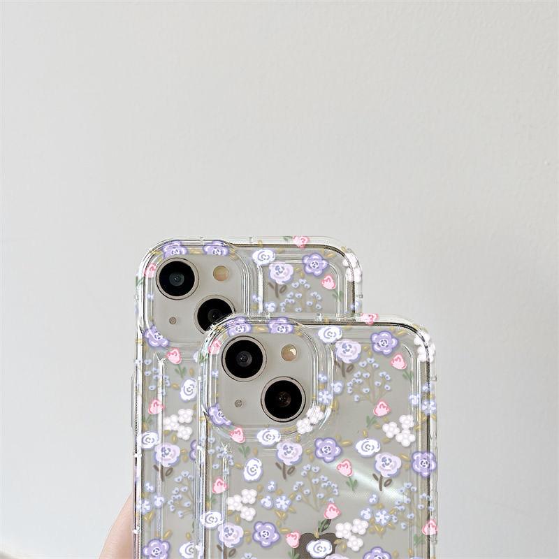 Colorful Little Flowers Phone Cases For IPhone 17 15 Case For IPhone 17 Air 16e 16 Pro Max 14 13 11 12 Soft Silicone Cover Case