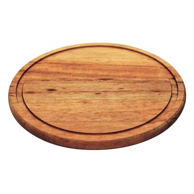 Tramontina Tigerwood Cutting Board, 23cm Round, Antibacterial Treatment, Made In Brazil, Natural Wood, 10004/100, Perfect for Churrasco