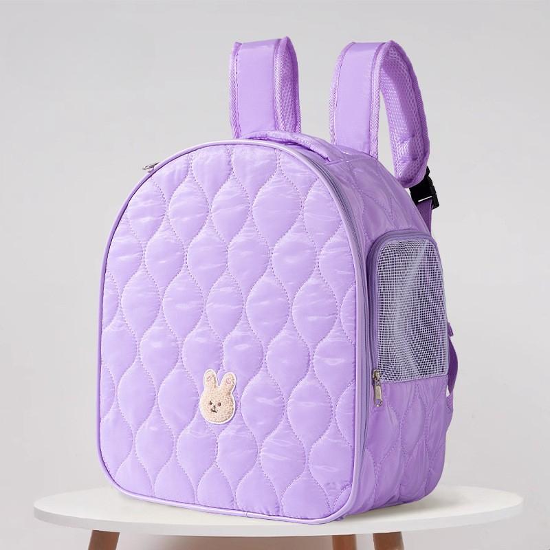 

Breathable Cotton Backpack for Pets, Cross Chest, Large Capacity, Adjustable, Small Dog Bags, Portable фиолетовый