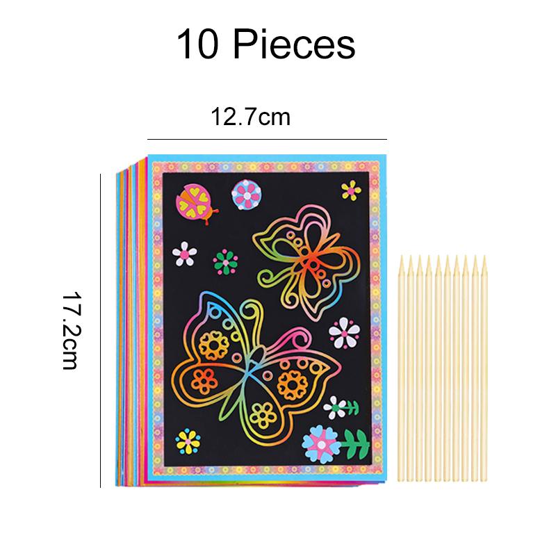 

Scratch Art Paper Magic Painting Paper with Drawing Stick For Kids Toy Drawing Toys Birthday Christmas Gift for Boys Girls