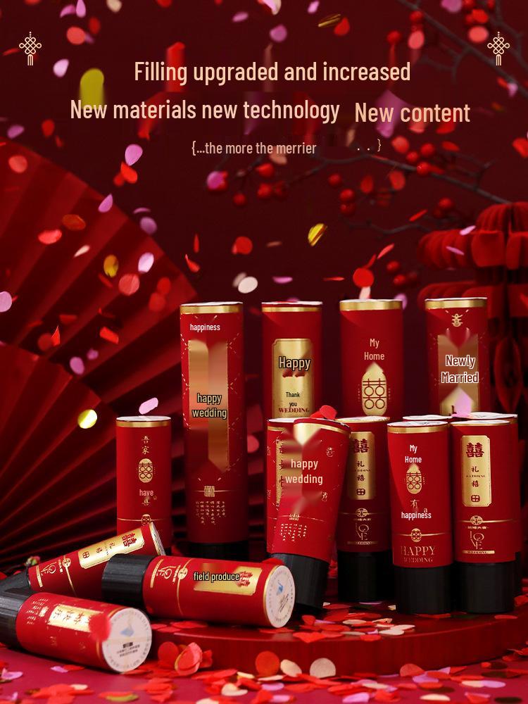 Sada svatebního konfetového děla: Vyskakovací hra a fotografické rekvizity