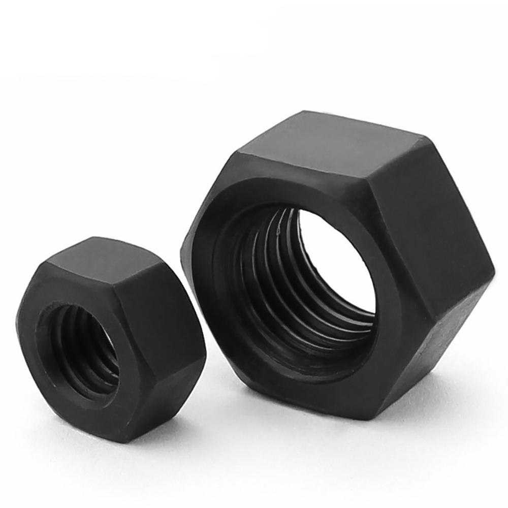 4.8 Grade Black Oxide Hexagon Nuts DIN934 GB6170 Carbon Steel Inch Size Nut UNC UNF BSW Thread Fastener 1/4" To 7/8"