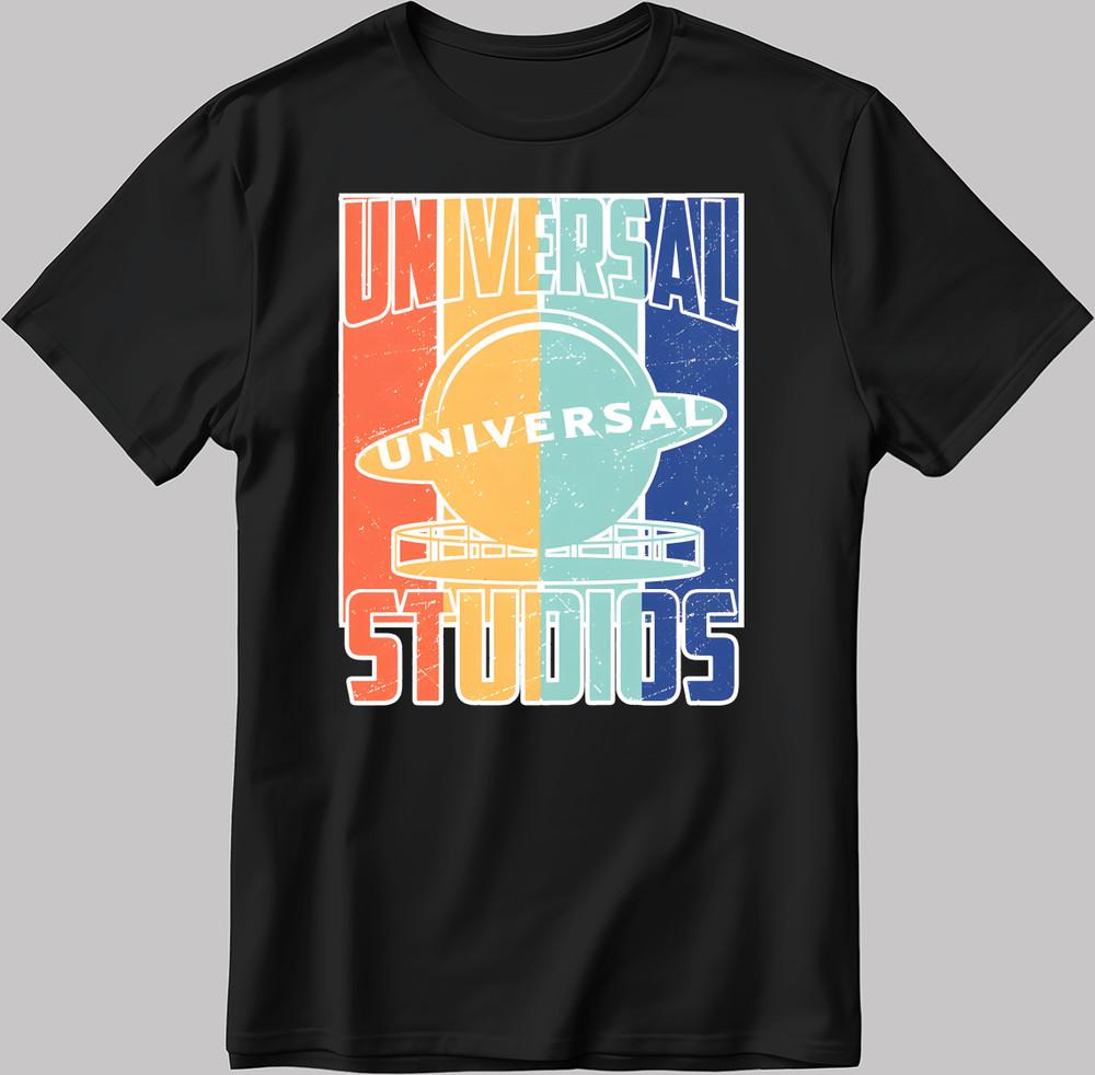 

Футболка с коротким рукавом Universal Studios Skyline бело-черная мужская/женская V055 4XL