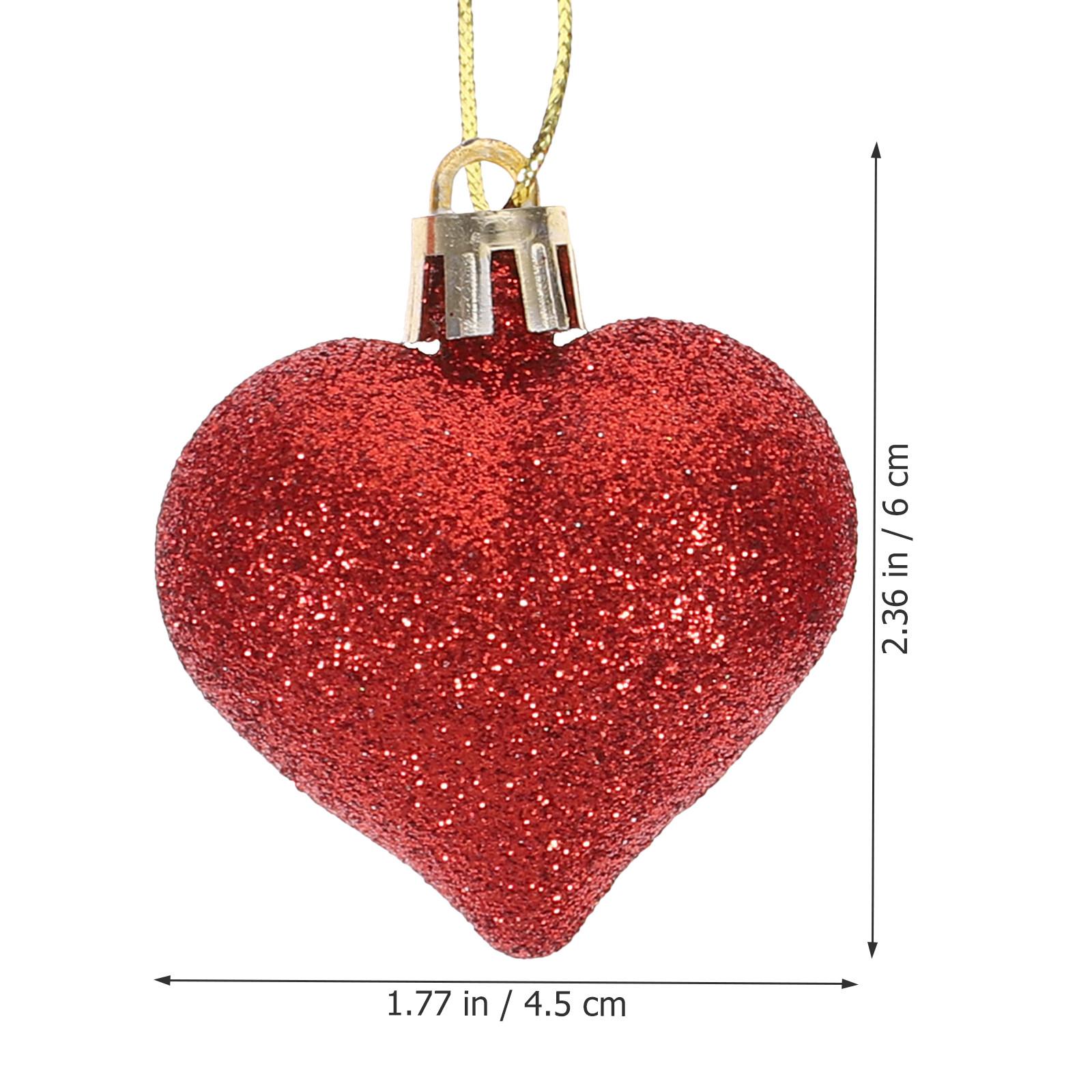 

24Pcs Heart Shaped Ball Ornaments Hanging Party Decor for Proposal Engagement Graduation Theme Event Backdrop Festive Atmosphere other красный