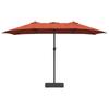 Garden Sun Umbrella Terracotta 385 X 209 X 244 Cm Polyester