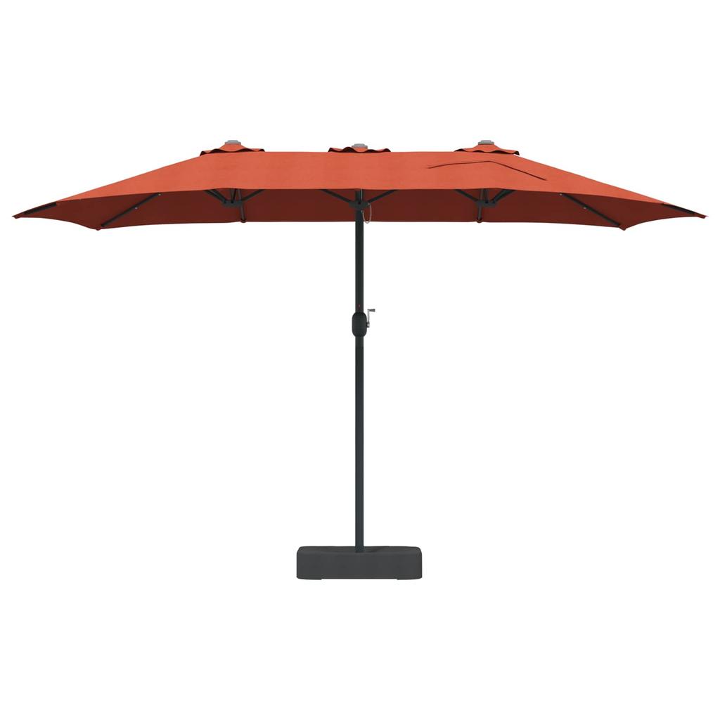 Garden Sun Umbrella Terracotta 385 X 209 X 244 Cm Polyester