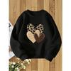 European Size unisex Round Neck Sweatshirt with Fashionable Print, a Versatile Top