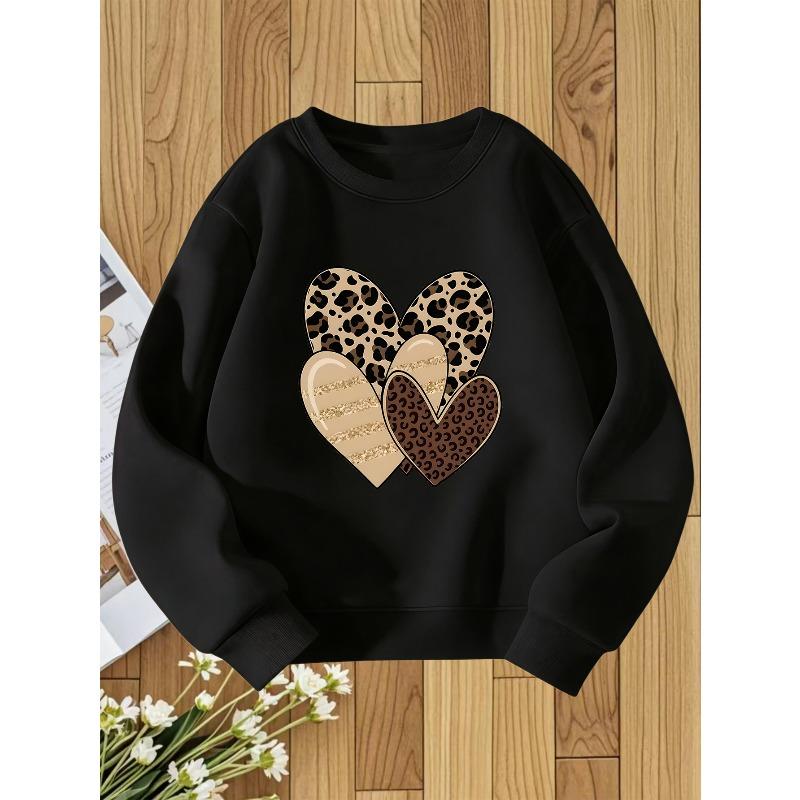European Size unisex Round Neck Sweatshirt with Fashionable Print, a Versatile Top