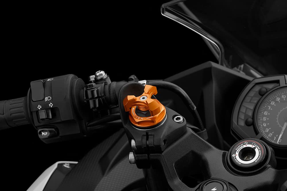 

BIKERS Front Fork Adjuster for Rebel Ninja and Ninja Machined Orange 250, 250, 400, Aluminum, Gold, BK-H0311-OGD