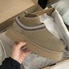 Fashion Women Snow Boots Warm 2025 Winter Knitted Comfortable Non Slip Plush Ankle Boots Platform Round Fashion Short Boots Botas Mujer