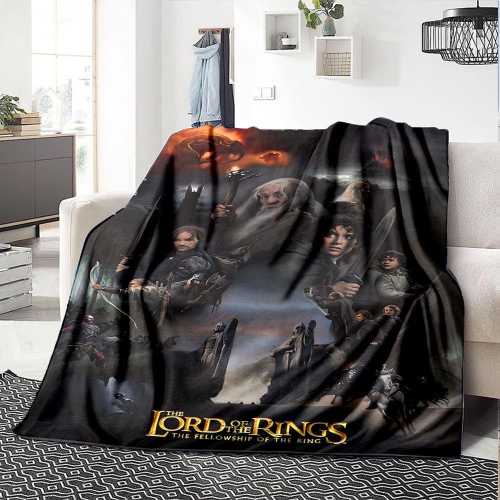 1pc Lord of the Rings Fellowship of the Ring Blanket Lightweight Flannel Throw for Sofa Bed Travel Camping Livingroom Office Couch Chair 1151KK