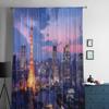 Tokyo Tower In Tokyo Japan Luxurious Chiffon Sheer Curtains for Living Room Bedroom Decoration Window Voiles Tulle Curtain