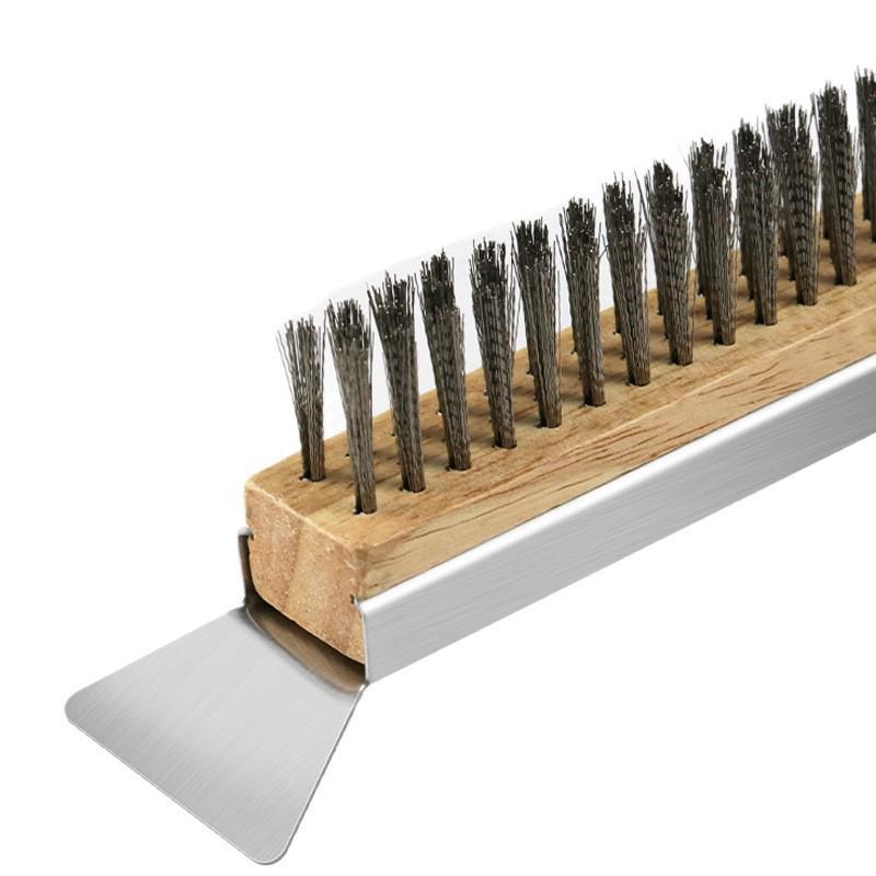 BBQ Grill & Pizza Oven Cleaning Brush with Replaceable Head for Outdoor & Kitchen Use