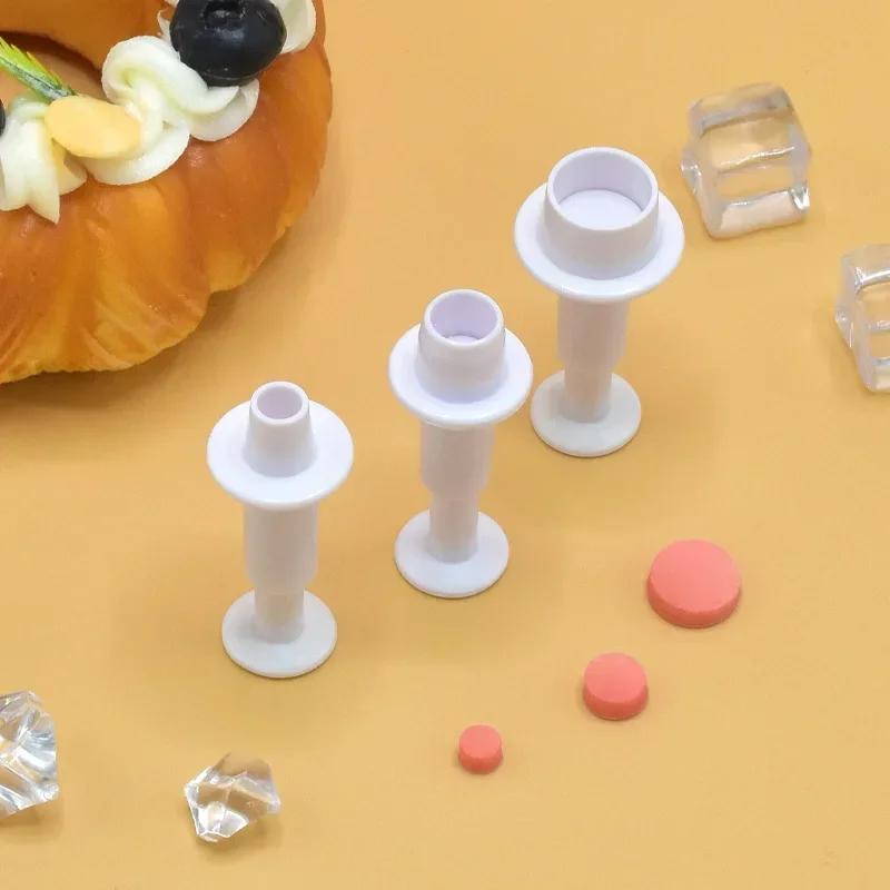 3/4Pcs Heart Five-pointed Star Square Pattern Plunger Fondant Biscuit Cookies Cutter Mold Sugarcraft Diy Mold Cake Decorating