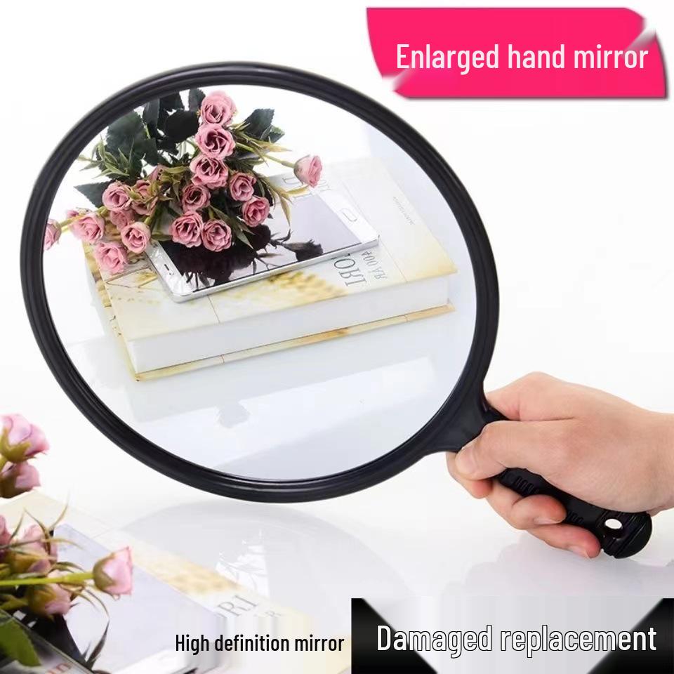 High-Definition Round Handheld Beauty Mirror for Hair Salons and Makeup