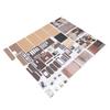 DIY Miniature Cafe House Kit Coffee Shop Tiny House Making Kit with LED Dark Brown Vintage Brick