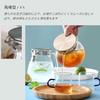 OULOVECO Glass Teapot with Stainless Steel Filter, Transparent Teapot for Hot and Cold Water, Non-Slip Lid, Large Handle, Suitable for Drinking Hot or
