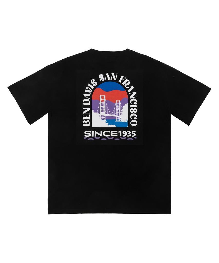 BEN DAVIS Original Arch Print Tee Black