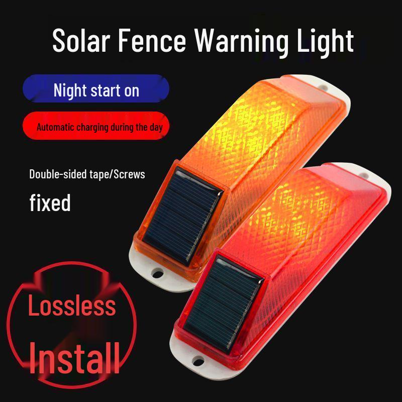 LED Solar Flashing Road Warning Light for Nighttime Traffic Safety