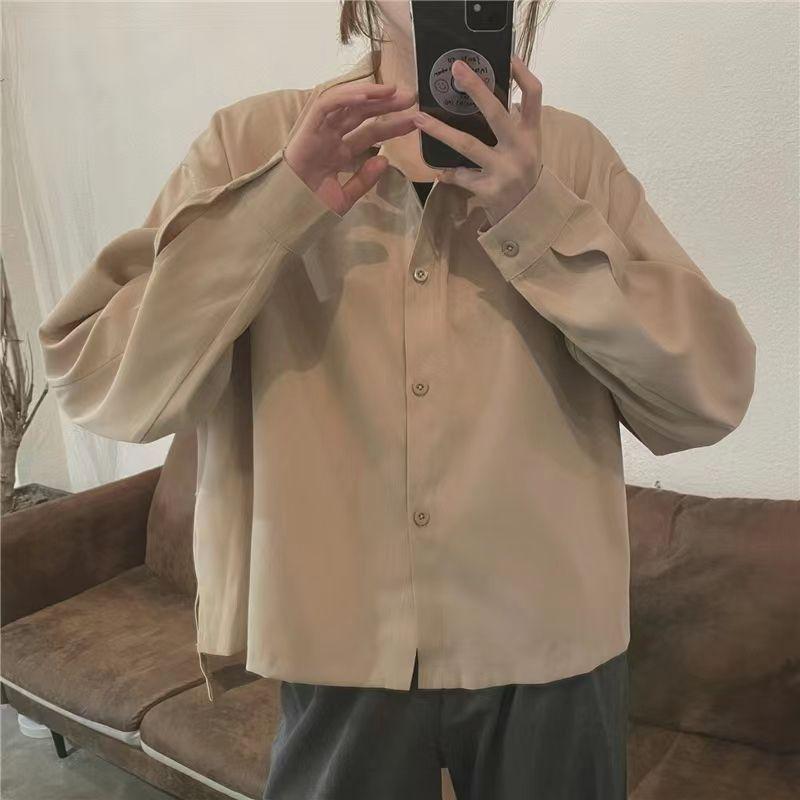 Retro Hong Kong Style Shirt Jacket Autumn Ladies French Design Sense Niche Short Section Long-sleeved Tops