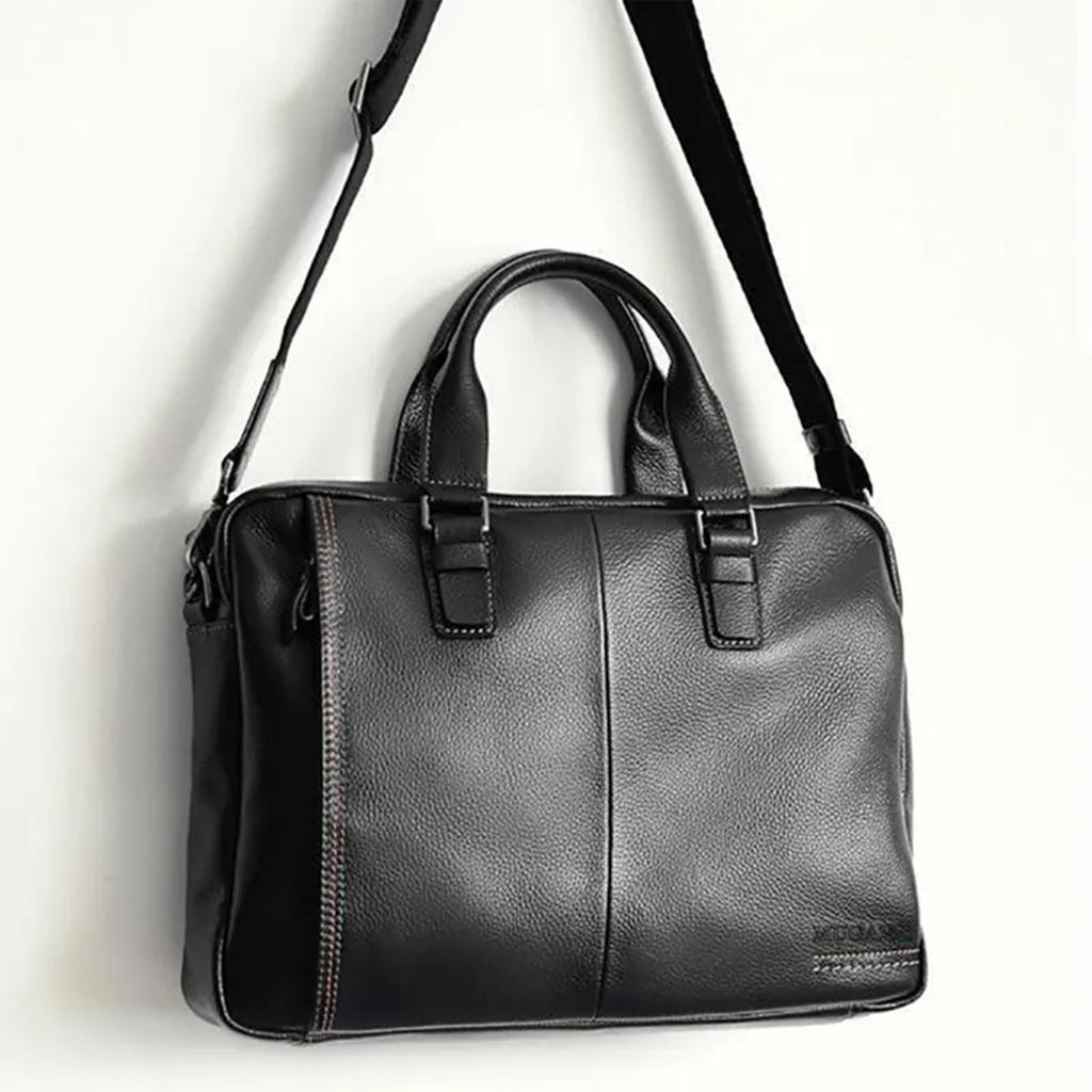 Men's Cowhide Business Handbag, Briefcase, Computer Bag, File Storage Bag