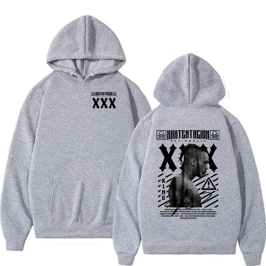 Rapper Xxxtentacion Album  Hoodie Men'S Gothic Punk Hip Hop Pullover Sweatshirt Retro Oversized Fleece Hooded Streetwear