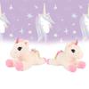 Fur Rainbow Unicorn Toys Cute Cartoon Girls Children Festivals Soothed Gift Doll