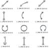 Stainless Steel Ball Hoop Earrings Nose Ring Nipple Ring Lip Stud Eyebrow Stud Navel Stud for Men Women Piercing Body Jewelry