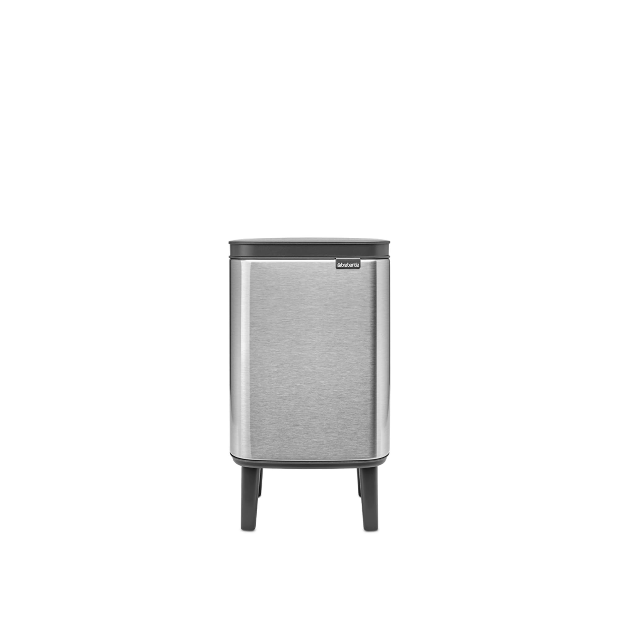 

Brabantia Waste Bin with Lid, Manual Operation, Water Resistant, 4L, 20cm (W) x 17.2cm (D) x 36cm (H), Made in Belgium, Bo Waste Bin Hi FPP Matte 2271