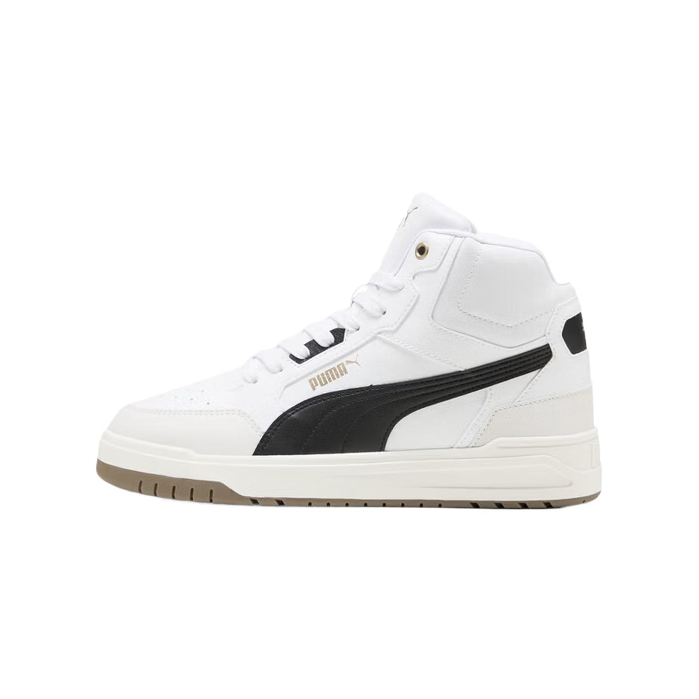 Puma Shuffle Synthetic Leather Retro Sports Lace-Up Round Toe Non-Slip Support Mid-Top Lifestyle Casual Shoes Unisex sneaker 402598-05 42