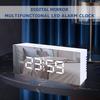 Simple Ins Style LED Digital Mirror Alarm Clock Desktop Small Alarm Clock Student Special Children's Electronic Clock