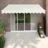 VidaXL Automatic Retractable Awning Cream 3.5x2.5 M 3154477