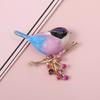 Sparkling Colorful Zircon Birds Brooch For Women Rhinestone Crystal  Animal Brooches Coat Dress Lapel Pins Wedding Party Jewelry