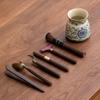 Chinese Blue and Flower Ru Kiln Ceramics Tea Making Tools Solid Wood Tea Ceremony Six Gentlemen Set Tea Clip Teaware Accessories