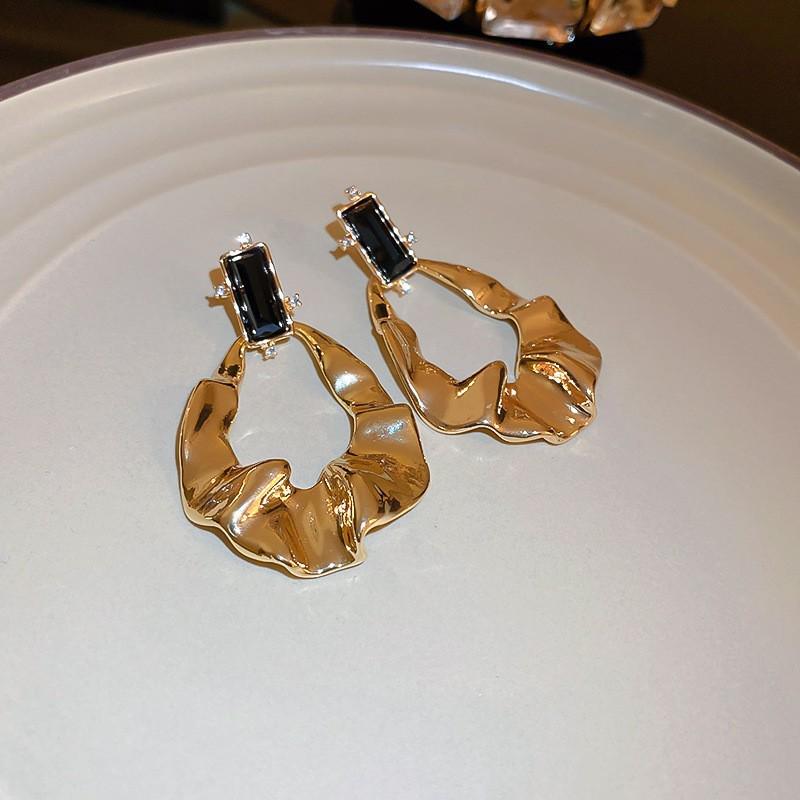 Silver Needle Floral Tassel Earrings - Elegant High-End European & American Style for Women