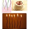 6 Stück Elegante Gebogene Vergoldete Bunte Kuchenkerze für Geburtstage und Babypartys Cupcake-Dekoration Partyzubehör