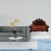 Figurine Sculpture Ornament for Desk Cabinet Housewarming Fireplace with Miniature Sofa Chair Model