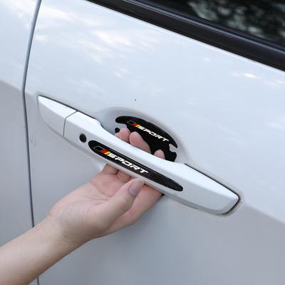 4 st Kolfiber Bil Dörrhandtag Repskydd Klistermärke För Adi BMW Mercedes Benz För VW Ford ,Bil Dörrkopp Skyddsfilm