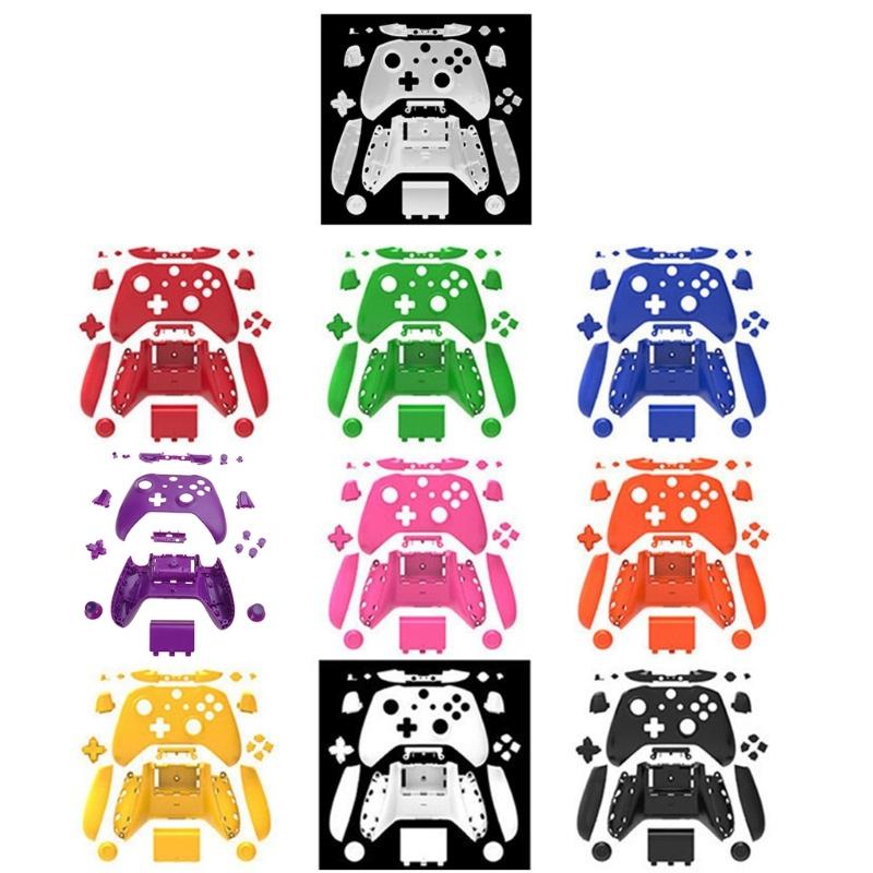 Mat pour boîtier de coque complet pour ensemble de coque Façades + Boutons ABXY Manettes Pièces de rechange pour manette XB One S Slim