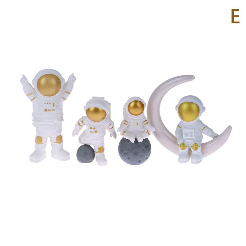 3/4Pcs Astronaut Figure Statue Figurine Spaceman Sculpture Educational Toy Desktop Home Decor Astronaut Model For Kids Gift