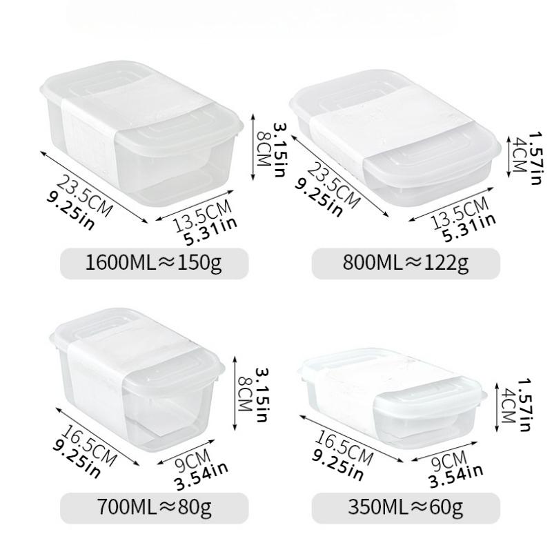 Akcesoria kuchenne Plastikowe pudełko do przechowywania świeżości Przechowywanie żywności i owoców Zamknięty organizer kuchenny do zamrażarki