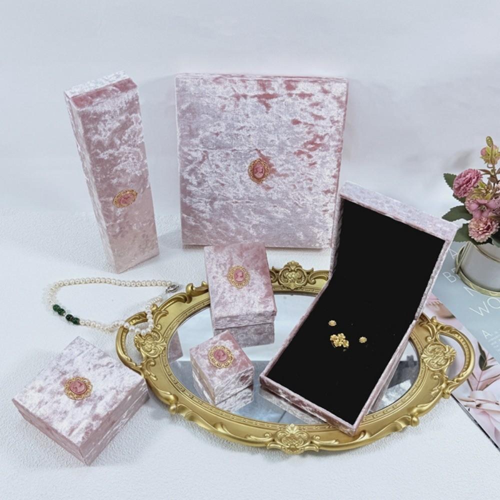 Bracelets Wedding Ring Display Case Pink Necklace Storage Box Retro Jewelry Box Gifts