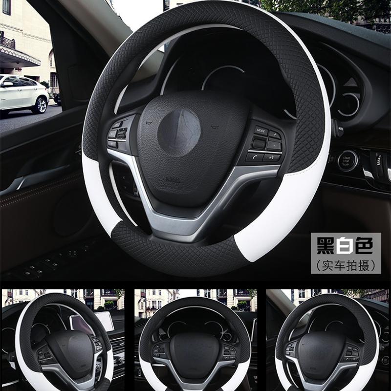 Skinnbilrattdeksel 37CM-38CM Bilstyling Interiørtilbehør Sport Auto Rattdeksler Anti-skli