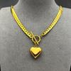 Stainless Steel Love Heart Pendant Choker Necklace for Women Girls Gold Silver Color Clavicle Chain Fashion Jewelry Gifts