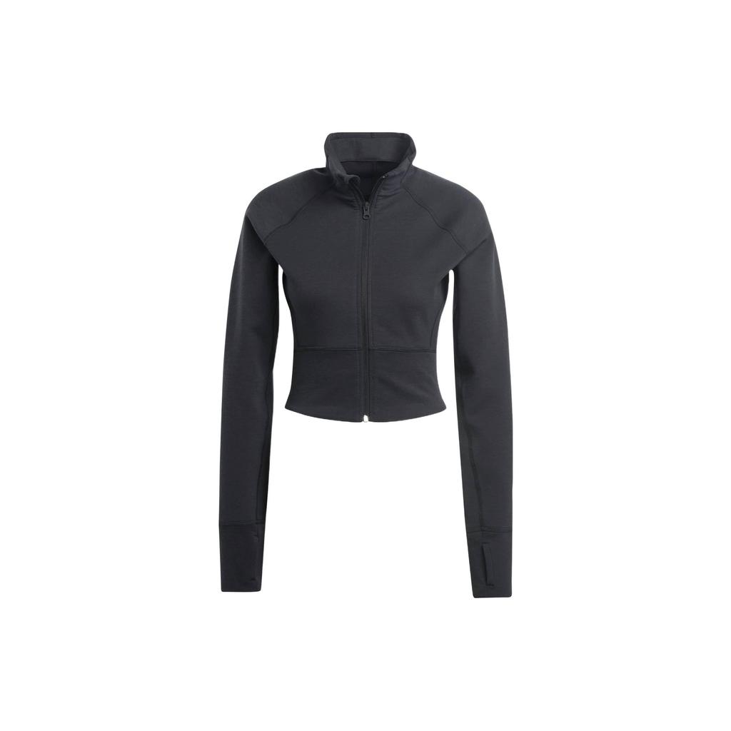 Adidas W Stu Tracktop Solid Color Zip Collar Jacket Women Jacket Black HD8944