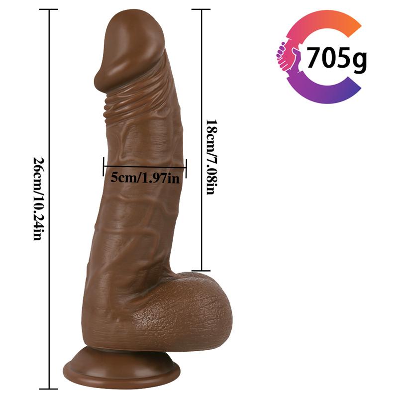 Women's Bathroom 5cm Thick Masturbator Liquid Silicone Simulation Penis Double-layer Dildo Adult Sex Products